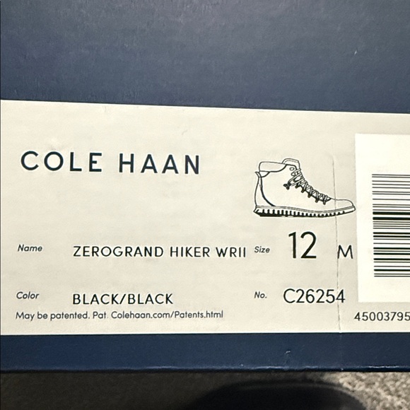 Cole Haan Zerogrand Waterproof Hiker Boots in black leather - Picture 2 of 6